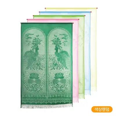 L Hyunpoong Curtain Ventilating Fabric Screen (Retro Interior Wall Decoration Door Screen Window Screen Entrance Door Screen Commercial Partition Curtain)