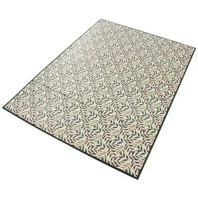 180x220 Leaf Pattern Bamboo Mat for Living Room | Bamboo Straw Mat
