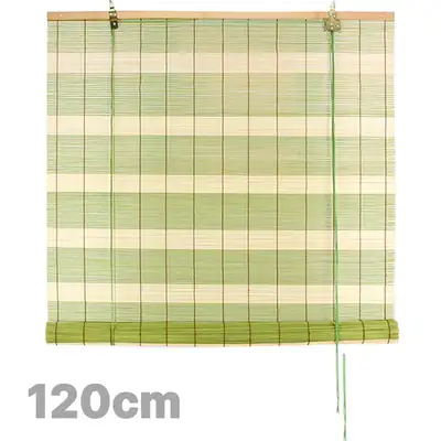 120cm Green Stripe Bamboo Roller Blind (Interior Door Blind Wood Blind Window Blind)