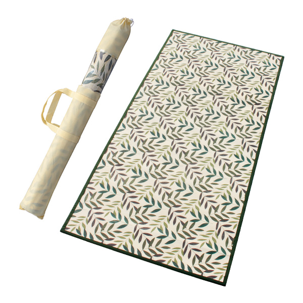 Single-Size Leaf-Pattern Bamboo Mat | Bed Mat