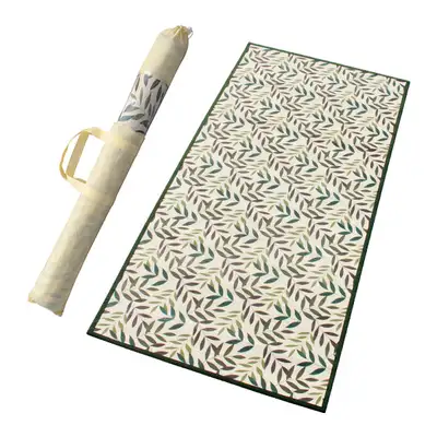 Single-Size Leaf-Pattern Bamboo Mat | Bed Mat
