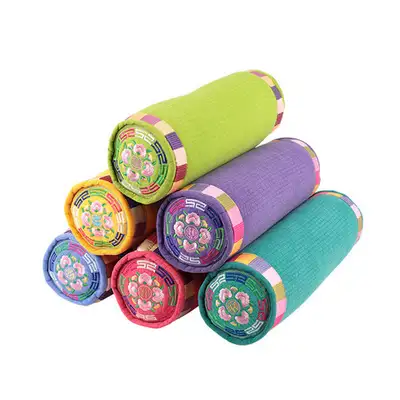 Domestic Buckwheat Cylindrical Pillow M | Quilted Health Sleep Pillow for Filial Piety Gift
