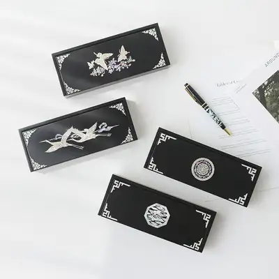 N 螺鈿漆器 特製 貝殻筆箱