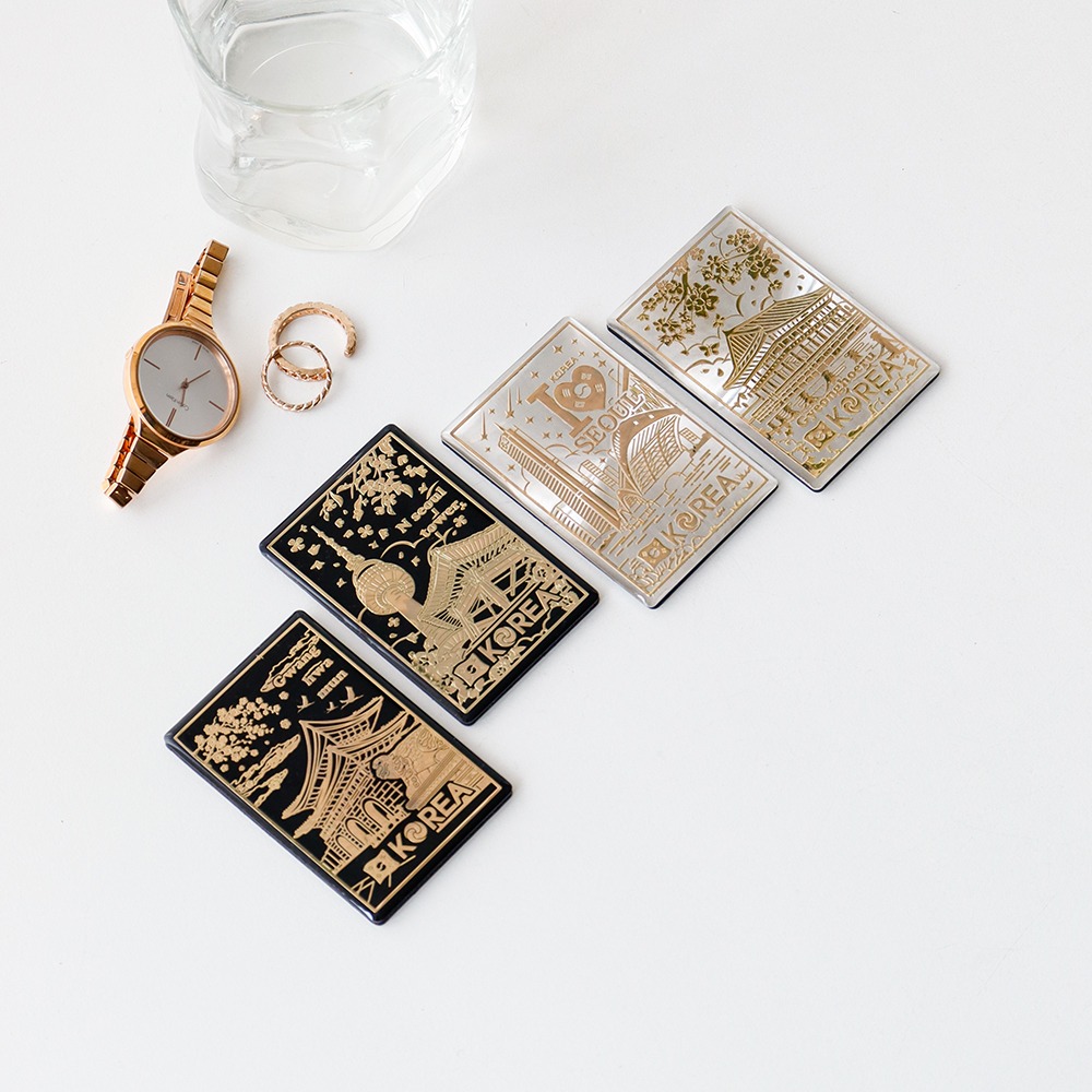 (4 Types) Traditional Metal Magnet Set (Portrait Orientation)