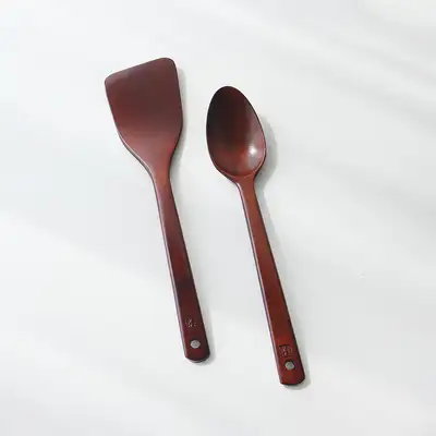 （2種セット）精製漆塗り木製フライ返し＋炒め玉杓子セット