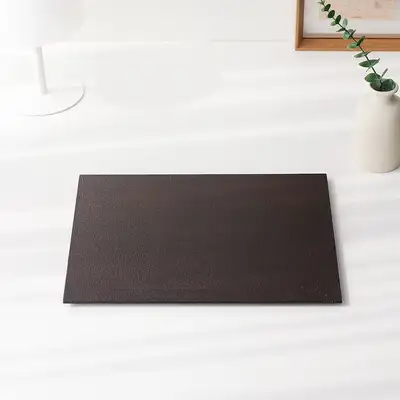 麻布四角漆塗りウッドトレイ