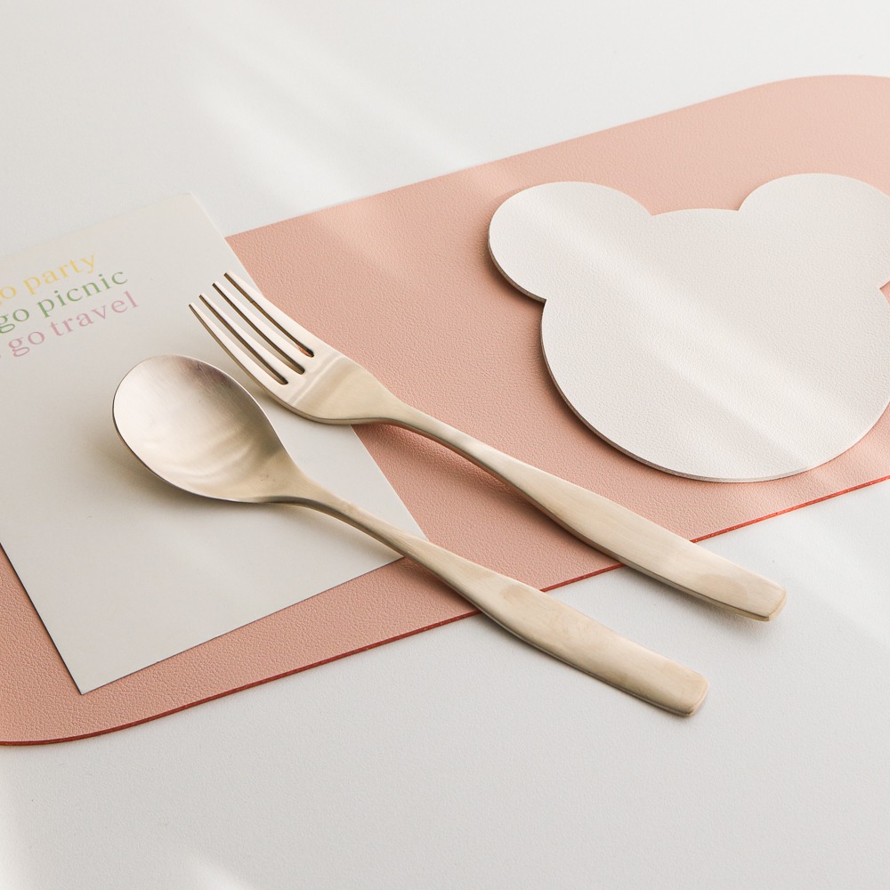 Traditional Brass Children's Spoon and Fork Set - 2 Pieces