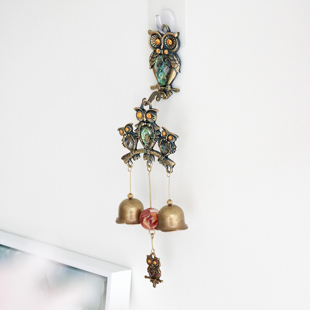 Domestic Premium Nacre Owl 2-Piece Door Bell Set