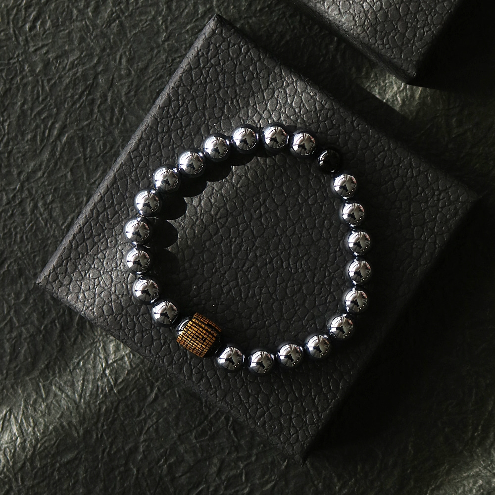 Terahertz Heart Sutra Prayer Bead Bracelet Joined Bead 8mm Men's Natural Stone Power Stone
