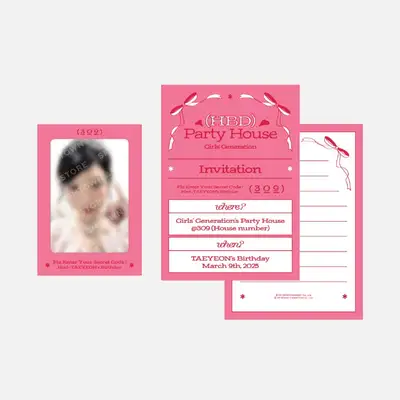 TAEYEON アーティスト バースデーパーティ カード
