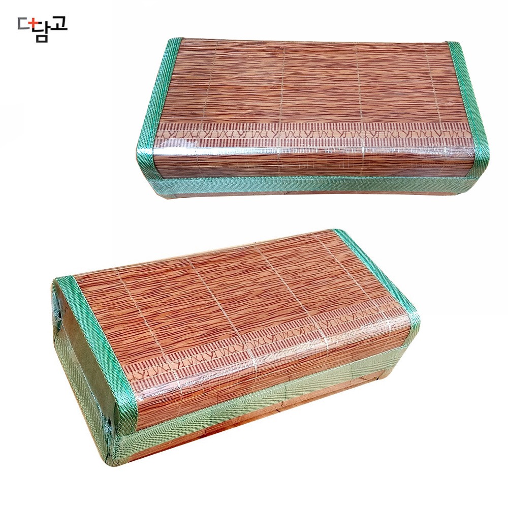 Square Bamboo Pillow Brown | Cervical Cooling Pillow for Jimjilbang Camping Road Trip