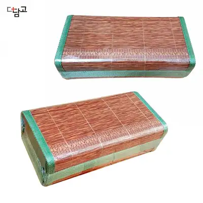 Square Bamboo Pillow Brown | Cervical Cooling Pillow for Jimjilbang Camping Road Trip