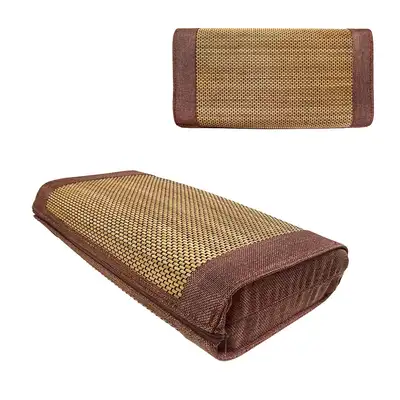 Woven Oval Bamboo Pillow (Cool Summer Breathable Pillow Premium Health Pillow for Parents Restful Sleep Cool Pillow Neck Pillow)