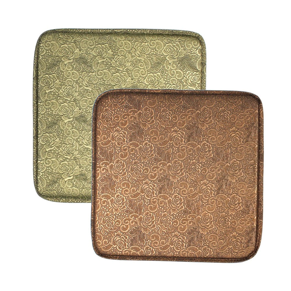 Double-Sided Flower Leather Seat Cushion (Year-Round Commercial Leather Restaurant Cushion Church Prayer Pad School Chair Cushion)