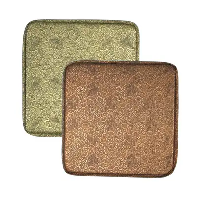 Double-Sided Flower Leather Seat Cushion (Year-Round Commercial Leather Restaurant Cushion Church Prayer Pad School Chair Cushion)