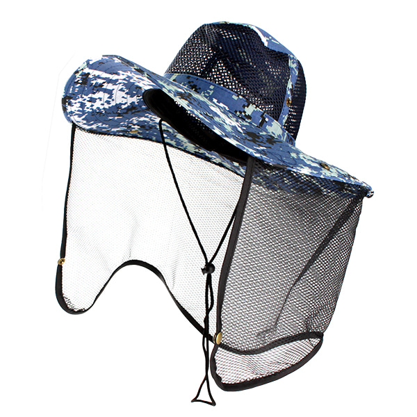 Blue Zaitun Work Cap | Mesh Jungle Shade Hat Fishing Hiking
