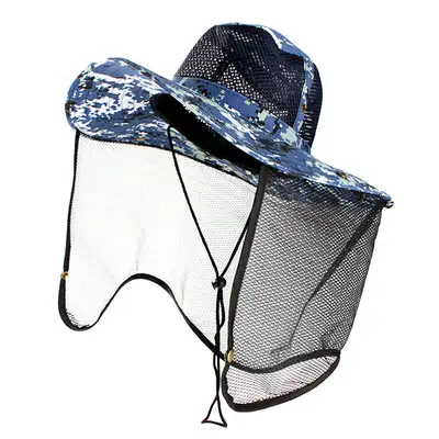 Blue Zaitun Work Cap | Mesh Jungle Shade Hat Fishing Hiking