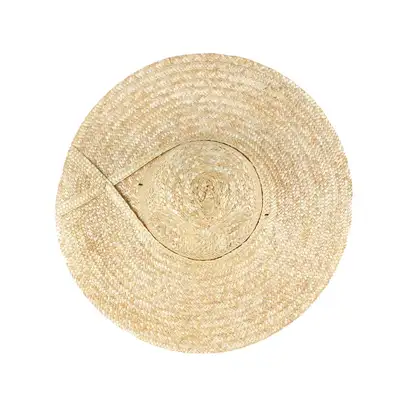 50cm Large Straw Hat with Wide Brim - Monk Style Fishing Hiking Farming Work Shade Hat