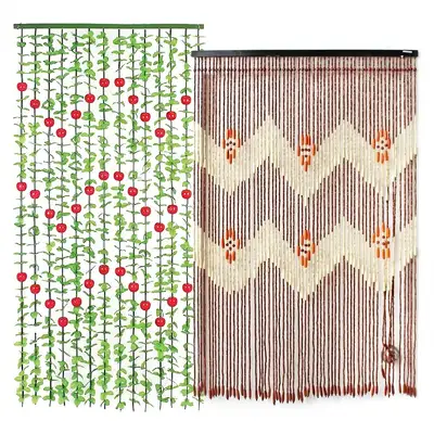 Interior Doorway Swag Collection (Window Swag Decorative Vine Blinds Space Divider Studio Apartment Decor Retro Curtain Panel)
