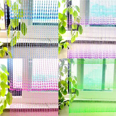 Water Drop Beaded Door Curtain | Entrance Door Curtain Window Curtain Decorative Curtain Commercial Use
