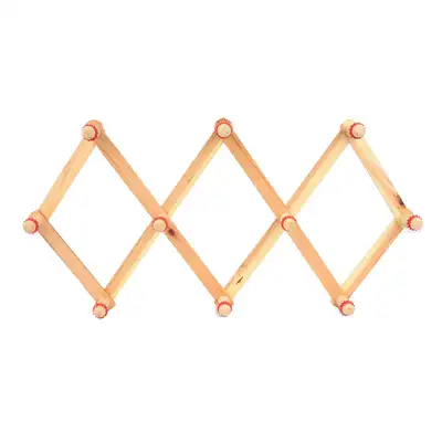 Rubber Corrugated l Wood Wall-Mounted Coat Hanger Hook