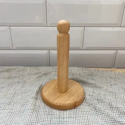 Wood Tissue Holder | Wall-Mounted Paper Towel Rod Kitchen Holder