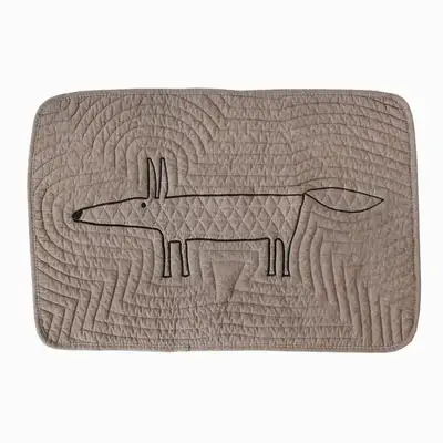 Cocoa Quilted Cotton Mat Fox Design Entrance Bathroom Floor Mat Kitchen Rug