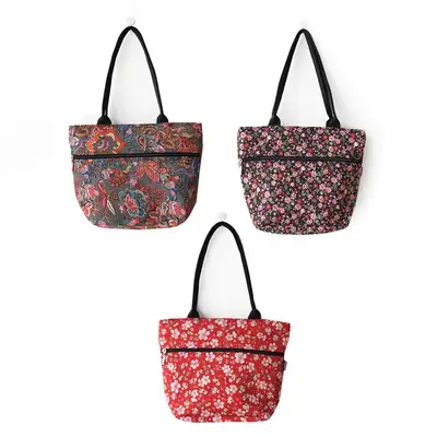 Handle Quilted Shoulder Bag 2324 | Lightweight Fabric Bag