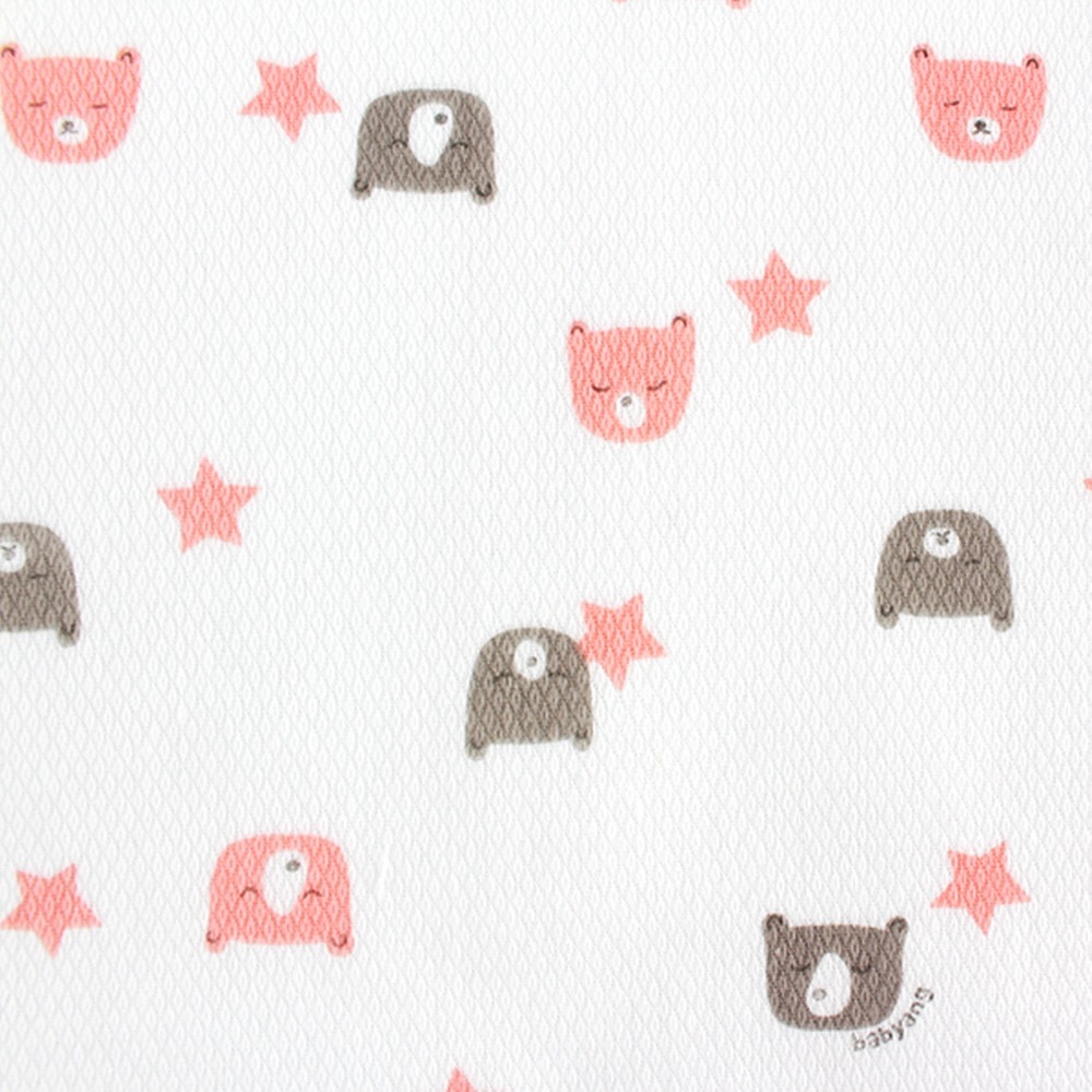 2-Piece Domestic Pure Cotton Handkerchief Bear and Star Scarf Bib Petit Handkerchief