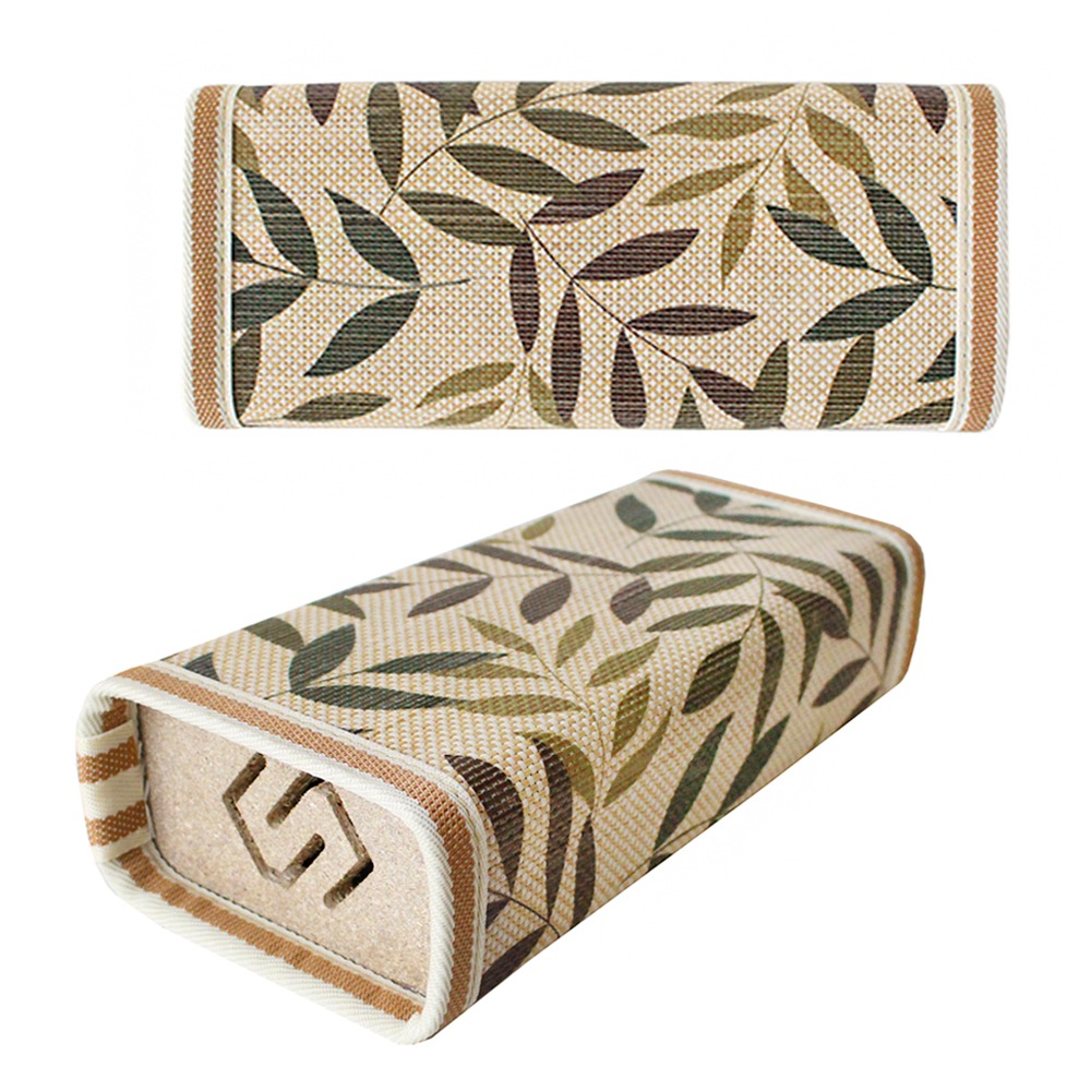 Leaf Pattern Square Bamboo Pillow | Cervical Neck Summer Camping Pillow