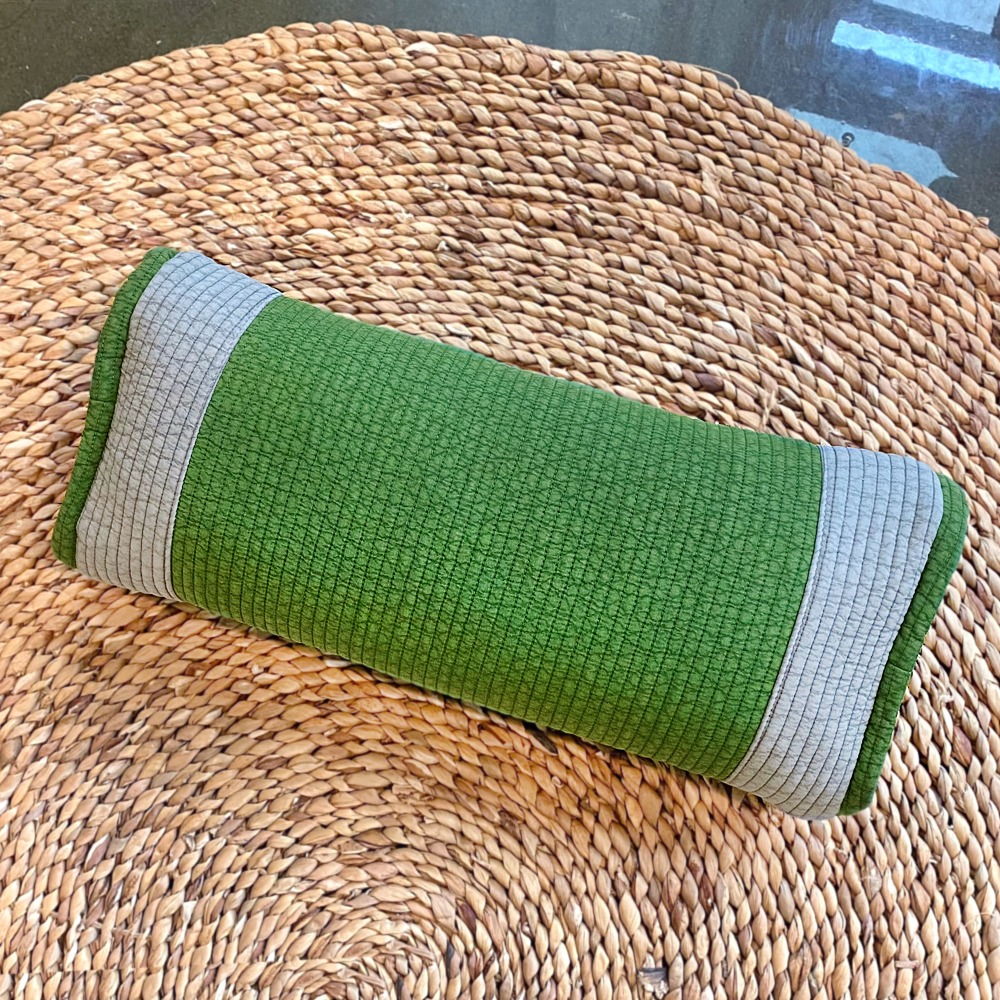 Light Green Square Round Line Buckwheat Pillow | Cervical Pillow Neck Pillow Nap Pillow