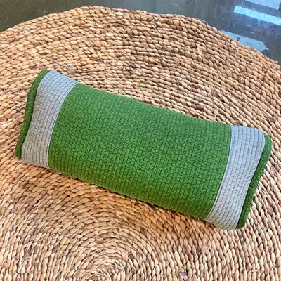 Light Green Square Round Line Buckwheat Pillow | Cervical Pillow Neck Pillow Nap Pillow