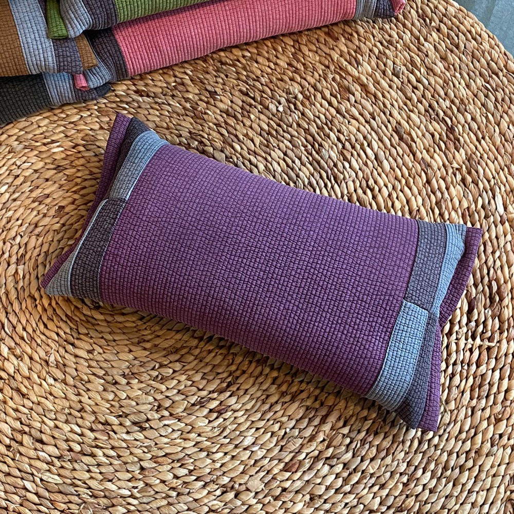 Purple Jogakbo Buckwheat Pillow Square | Cervical Support Nap Pillow