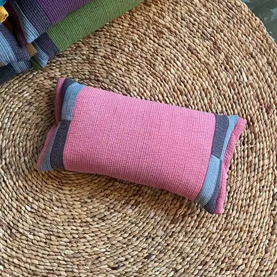 Pink Domestic Jogakbo Buckwheat Pillow Square | Cervical Support Neck Pillow Nap Pillow