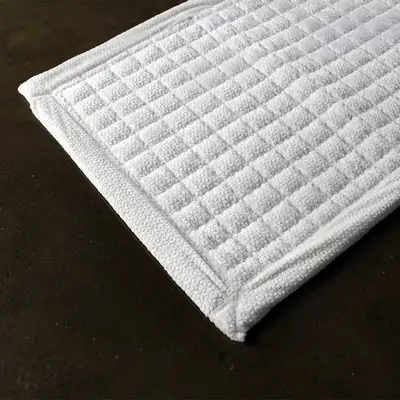 4-Section White Snowflake Microfiber Sofa Mat | Pad Floor Mat Rug (4-Seater)
