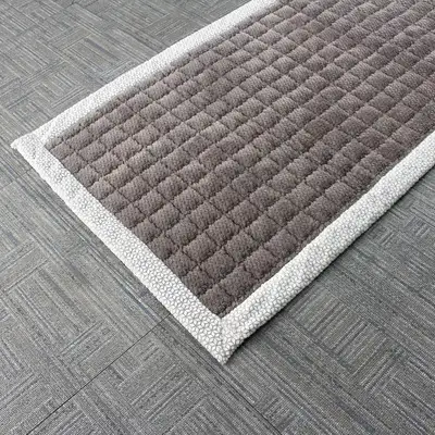 4-Section Gray Snowflake Microfiber Sofa Mat | Pad Floor Mat Rug 4-Seater