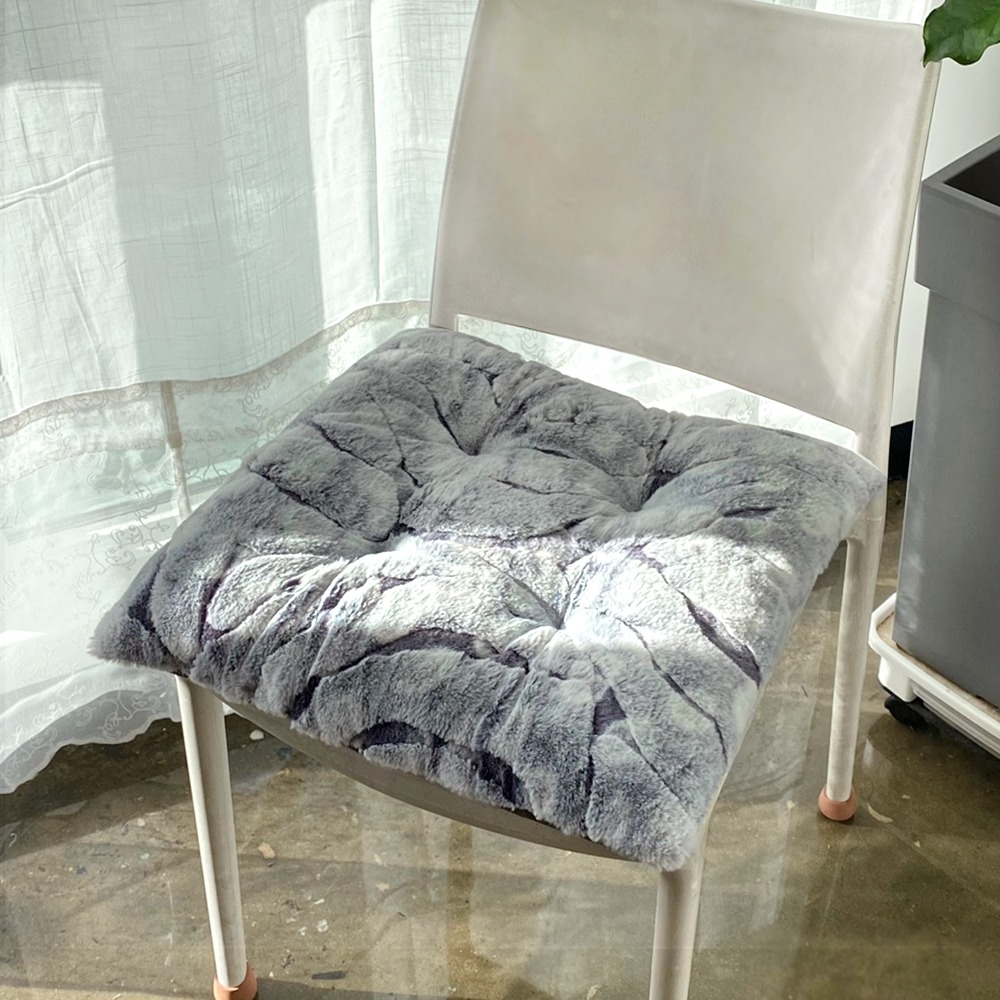 Embodeco Marble Cushion | Mink Microfiber Winter Office Chair Pad