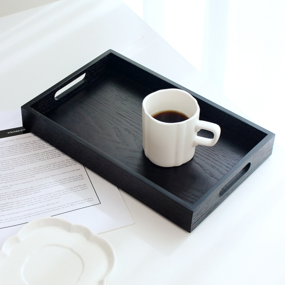 Modern Wood Handle Tray 32cm