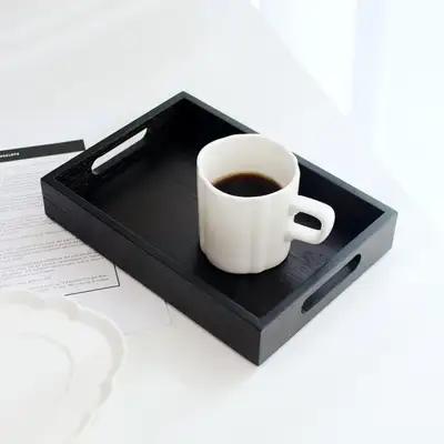 モダン木製ハンドル トレイ 24cm