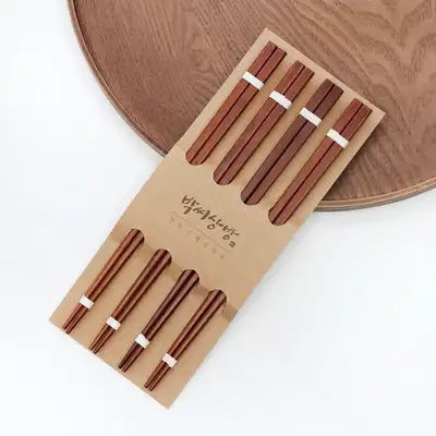 パクシサンバン 木製箸セット (4人用)