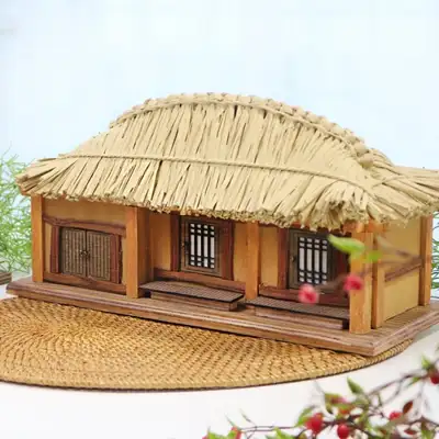 ミニチュア茅葺き屋根の家 (大)