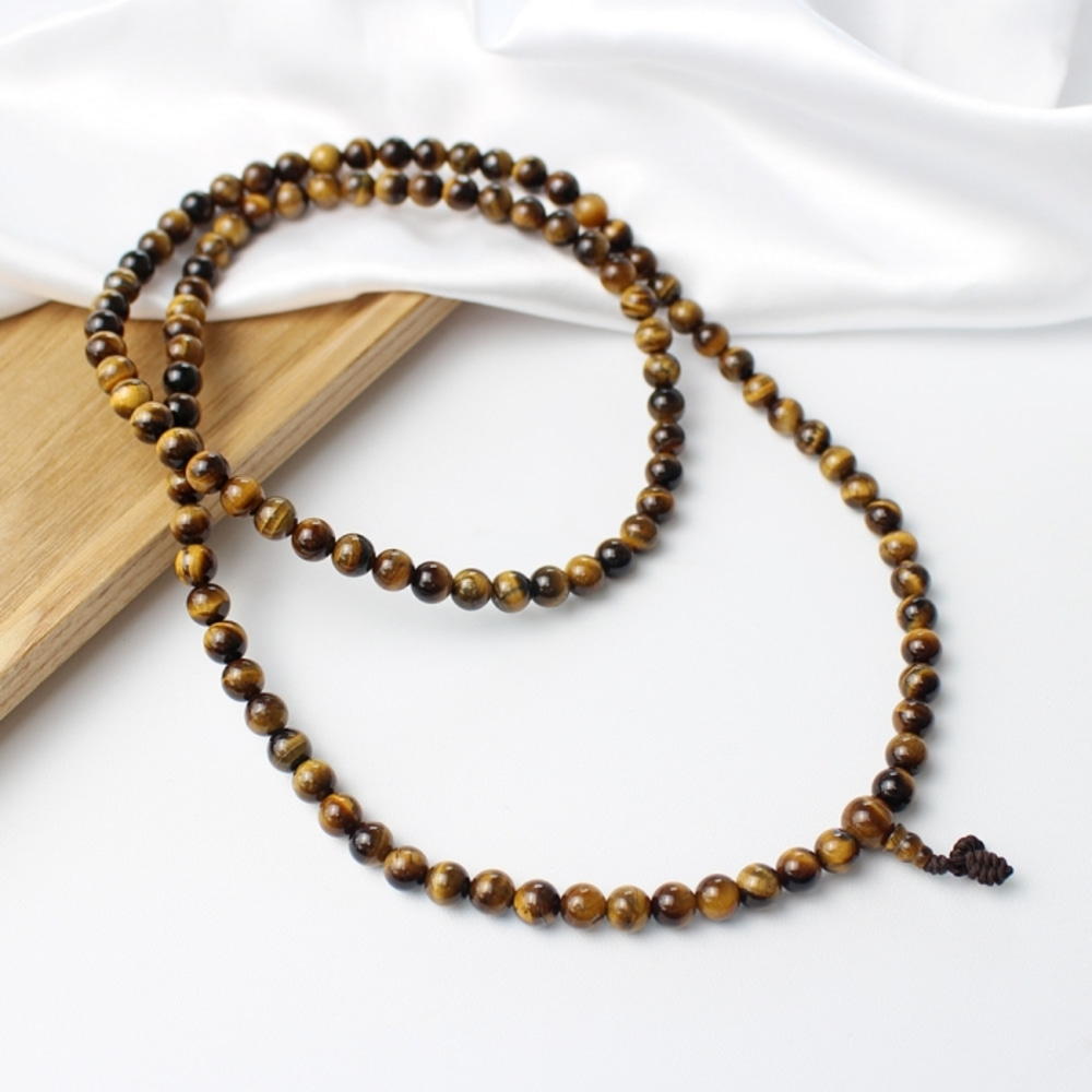 M Hoan Stone 108-Bead Prayer Mala with Clasp 8mm Buddhist Temple Prayer Beads