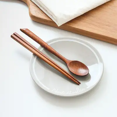 子ども用木製スプーン・箸セット(斜めカット)M
