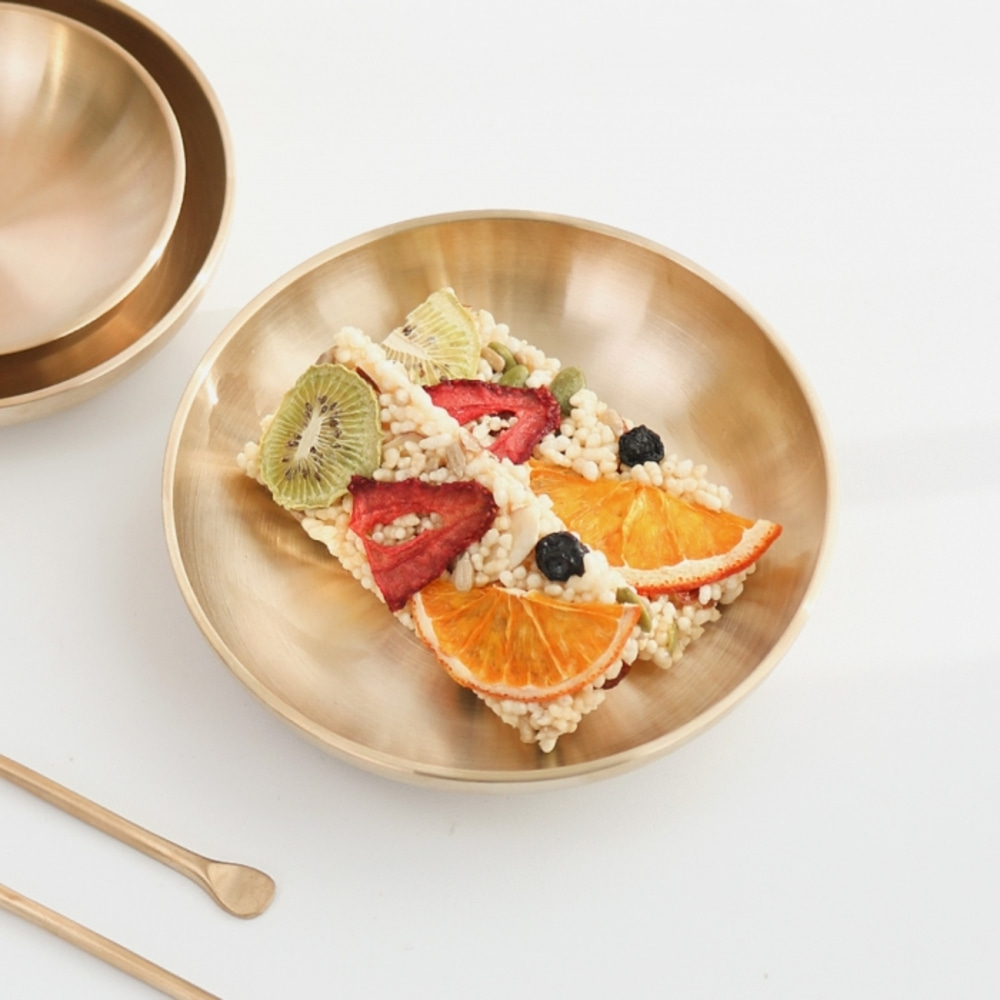 Traditional Brass Bowl Large Round Dish