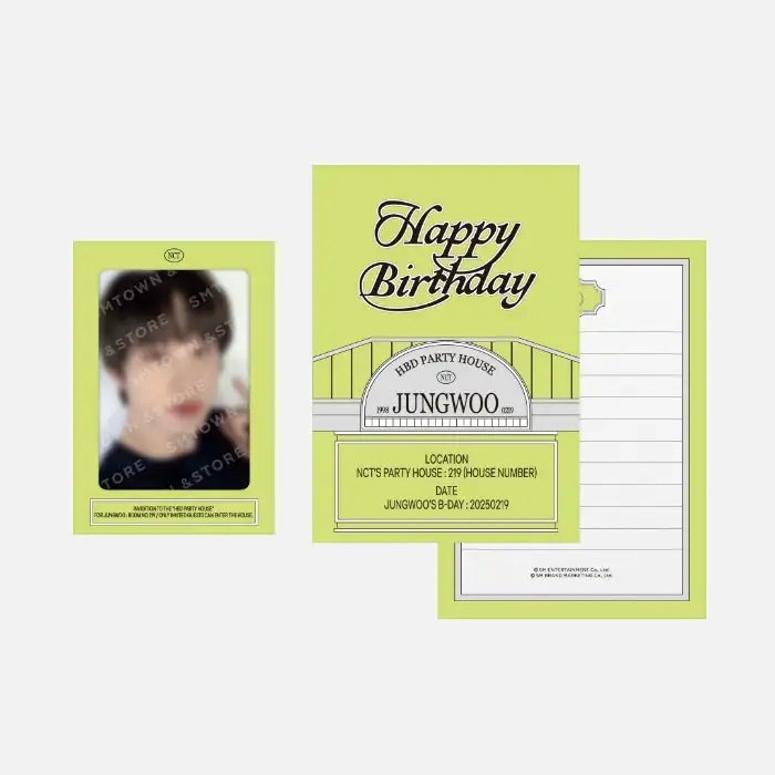 JUNGWOO アーティスト バースデー パーティー カード