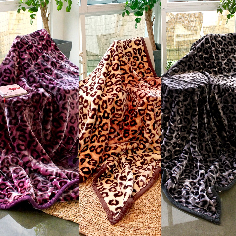 Leopard Double-Sided Ultra-Fine Microfiber Mink Blanket
