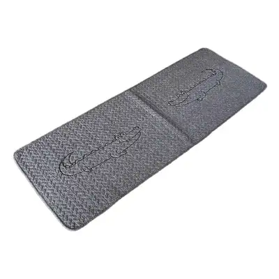 Crocodile Kitchen Sink Mat Charcoal Gray | Cotton Long Floor Mat