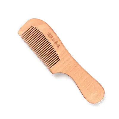 Natural Fine Handle Wood Comb | Wooden Hair Comb Portable Hair Care