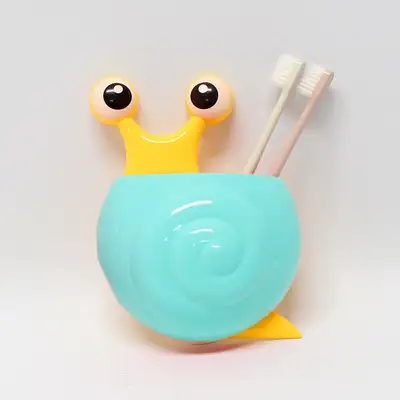 Mint Snail Toothbrush Holder | Suction Cup Bathroom Toothbrush Rack Storage
