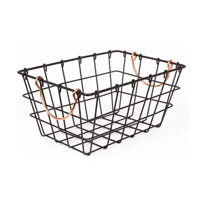 L.30x20cm Low Wire Basket Rectangle l Iron Storage Basket